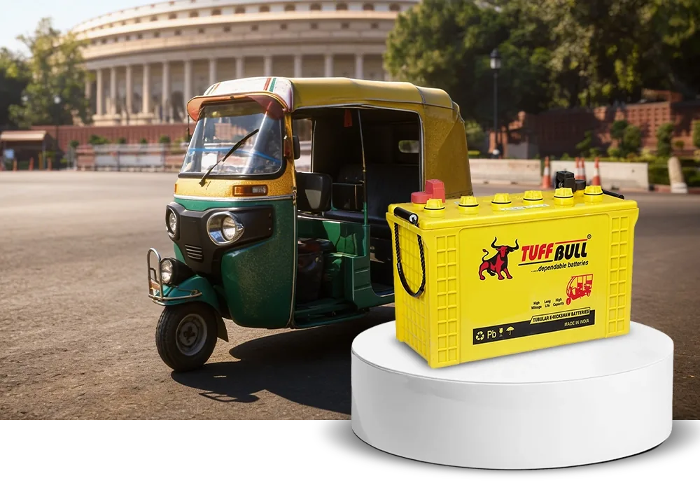TuffBull battery and E-Rickshaw, official brand visual